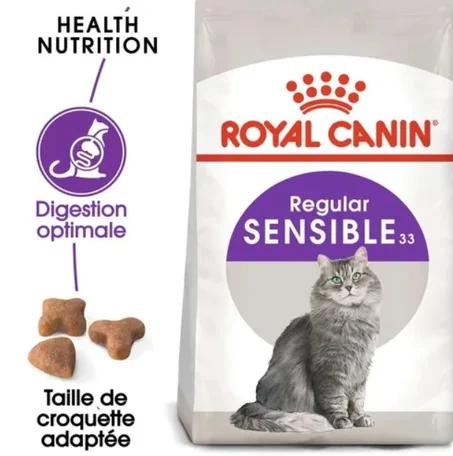 Royal Canin Sensible 33 – Croquettes pour chats adultes à digestion sensible 2kg