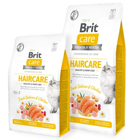 Brit Care Cat Grain-Free HAIRCARE HEALTHY AND SHINY COAT 2kg
