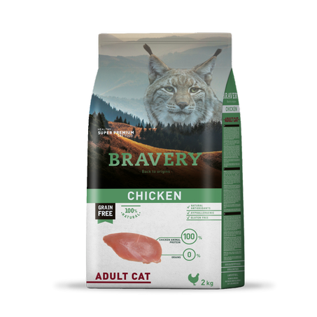 BRAVERY POULET ADULT CHAT 600g