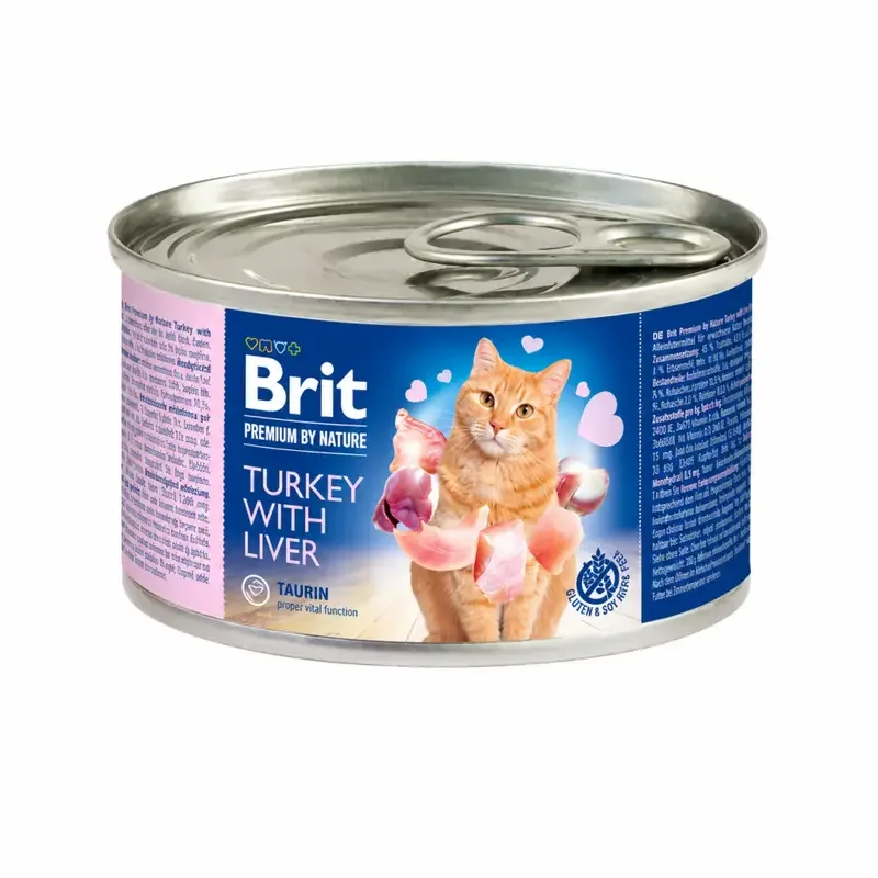 Brit Premium by Nature – Pâtée Premium pour Chats Adultes | Riche en Viande et Taurine 200g