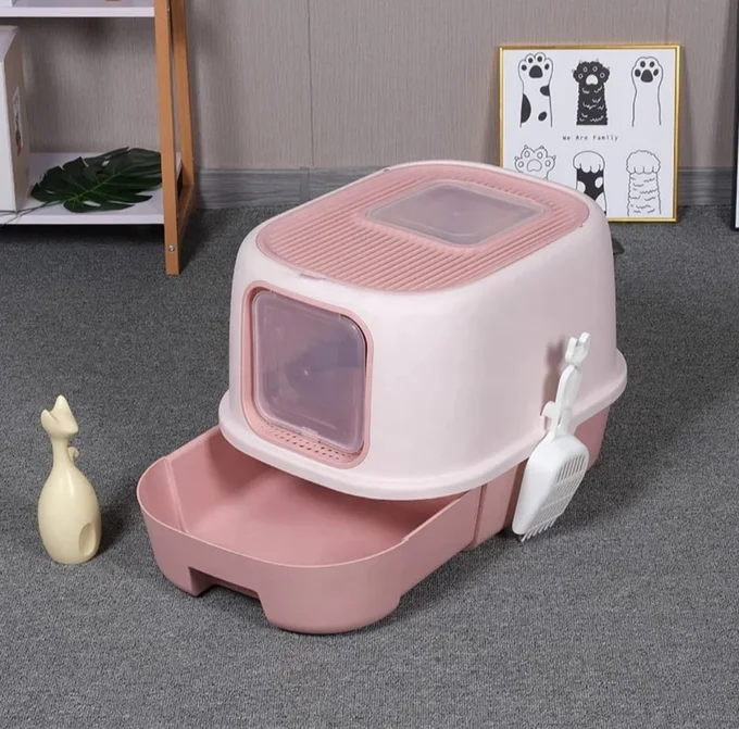 Bac à litière pour chat avec tiroir – retractable