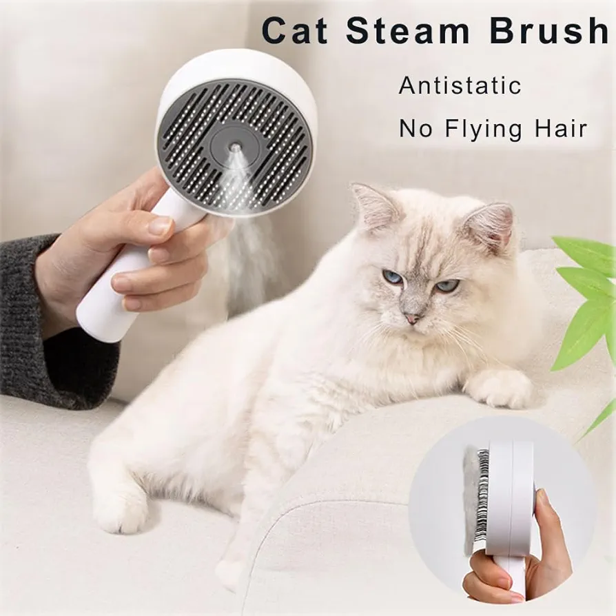 Brosse à vapeur pour chat et chien avec Bouton