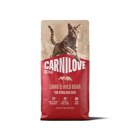Carnilove Croquettes Cat Sterilised Lamb and Wild Boar (Chat sétrilisé Agneau et Sanglier) 2kg