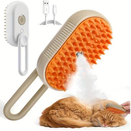 PROMO : Brosse à Vapeur pour chat Avec Poignée 360°
