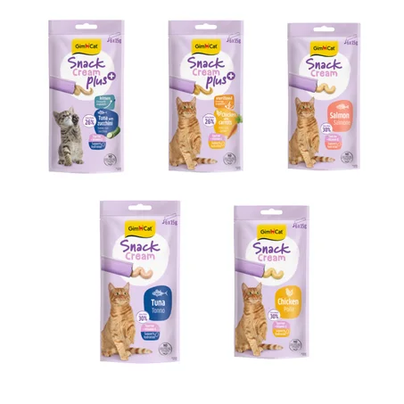 Snack Crémeux Premium pour Chat – GimCat, Riche en Viande & Vitamines (6×15g) 🇩🇪