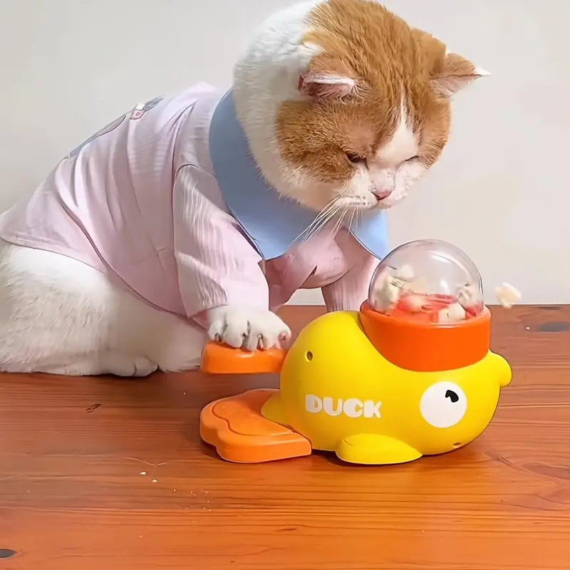 Jouet d’Intelligence pour Chats et Chiens – Distributeur de Friandises Interactif en Forme de Canard