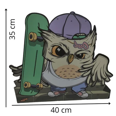 Griffoir pour chats en forme de hibou avec boule de Catnip