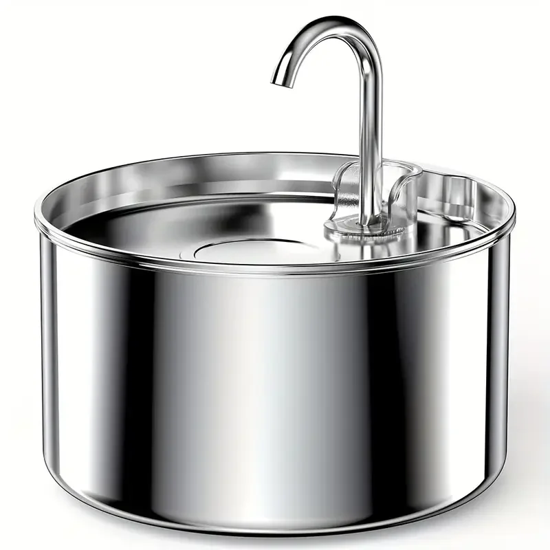 Fontaine d'Eau Automatique pour  Chats & Chiens en Acier Inoxydable - Ultra-Silencieuse