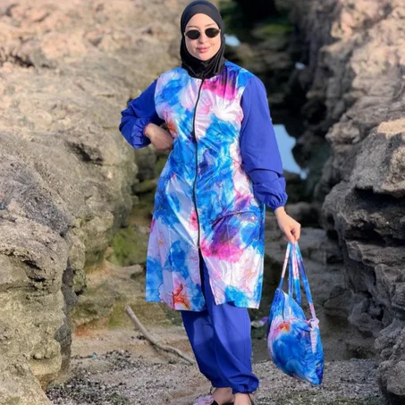 بوركيني 4 قطع بالصاك كينشف فدقائق! 🌊✨