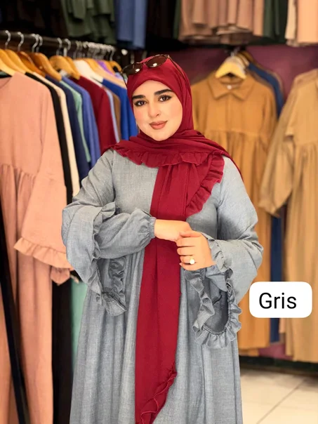 اونسومبل فستان + فولار كشكشة