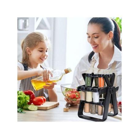 منظم المطبخ النهائي 360 درجة رف التوابل الدوارة