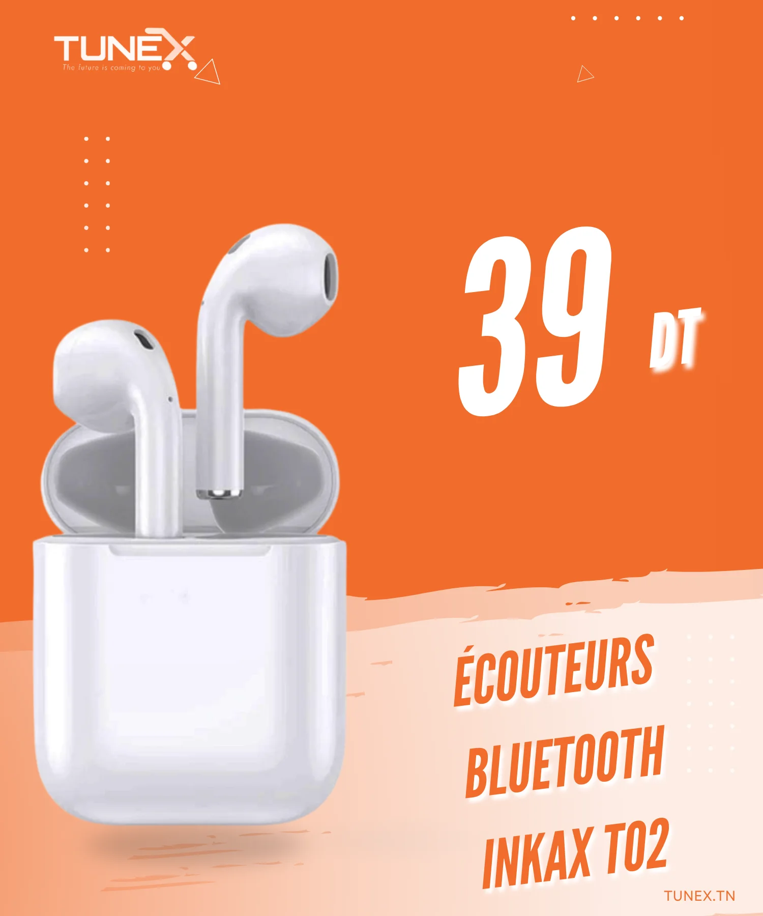 Écouteurs Bluetooth INKAX T02