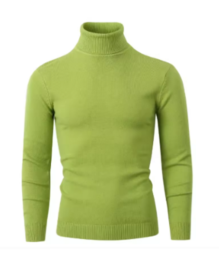 سترة رجالي عالية الرقبة محبوكة ودافئة