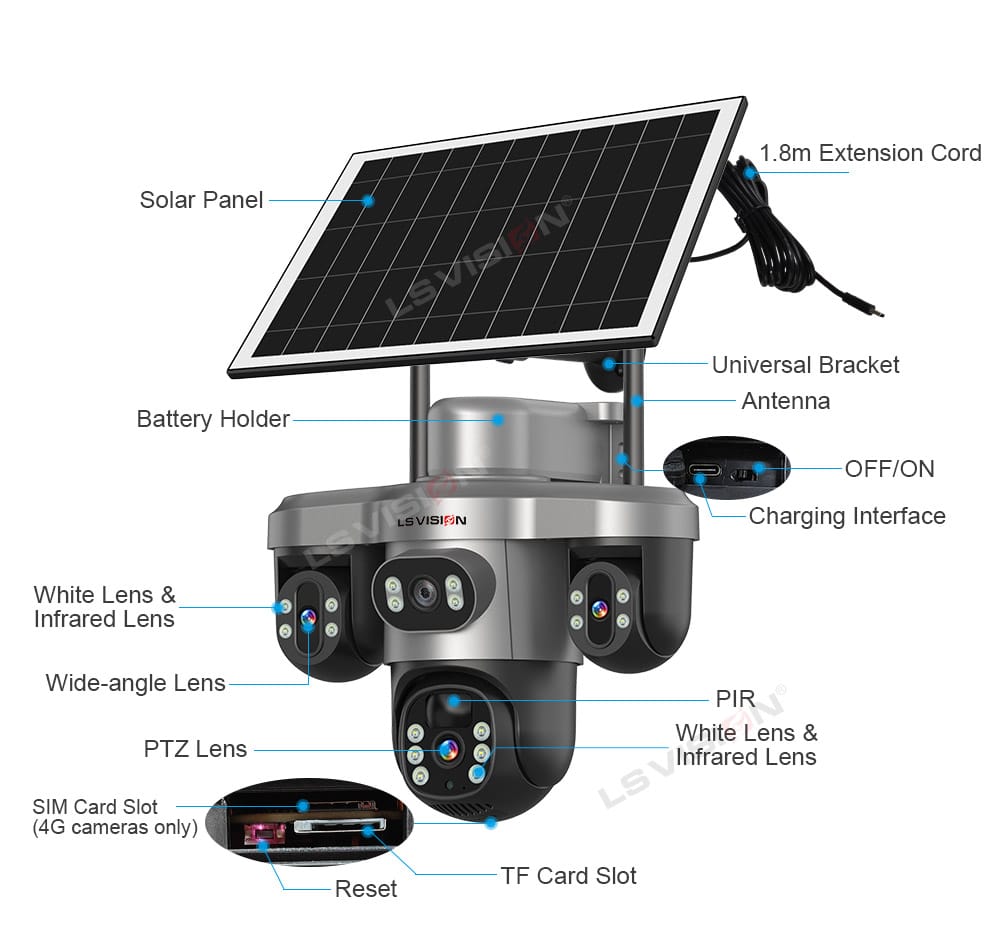 CAMERA SOLAIRE 4G PTZ