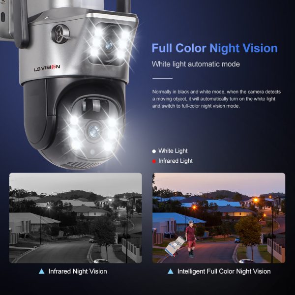 Caméra réseau solaire LS VISION V380 Pro WiFi 4G CCTV Ai