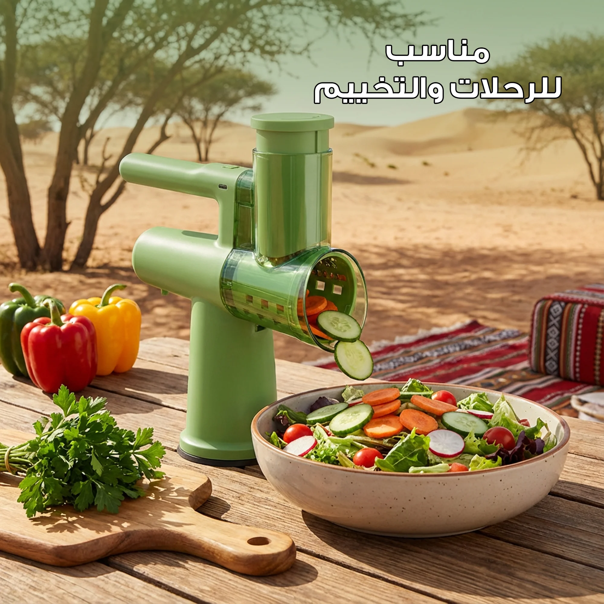 قطاعة و مفرمة يدوية كهربائية قابلة للشحن