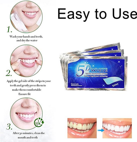 لصقات تبييض الأسنان