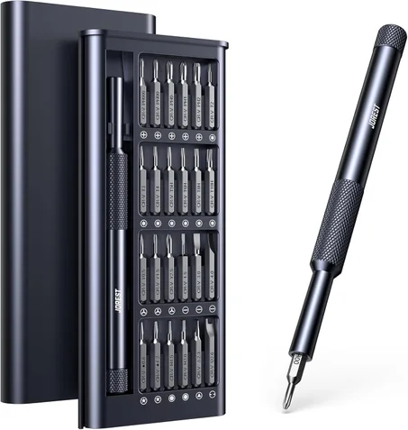 JOREST Juego de destornilladores de precisión 25 en 1, mini kit de herramientas de reparación con Torx para Macbook, computadora, laptop, iPhone, PS5, Xbox, interruptor, lentes