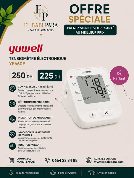 yuwell TENSIOMÈTRE ÉLECTRONIQUE YE660E