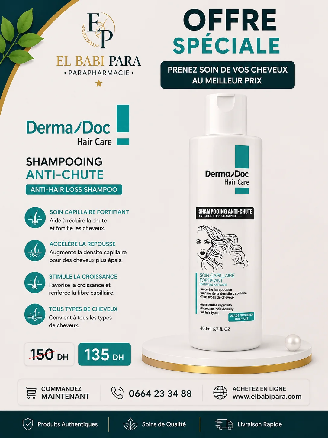 Derma/Doc | Hair Care SHAMPOOING ANTI-CHUTE ANTI-HAIR LOSS SHAMPOO