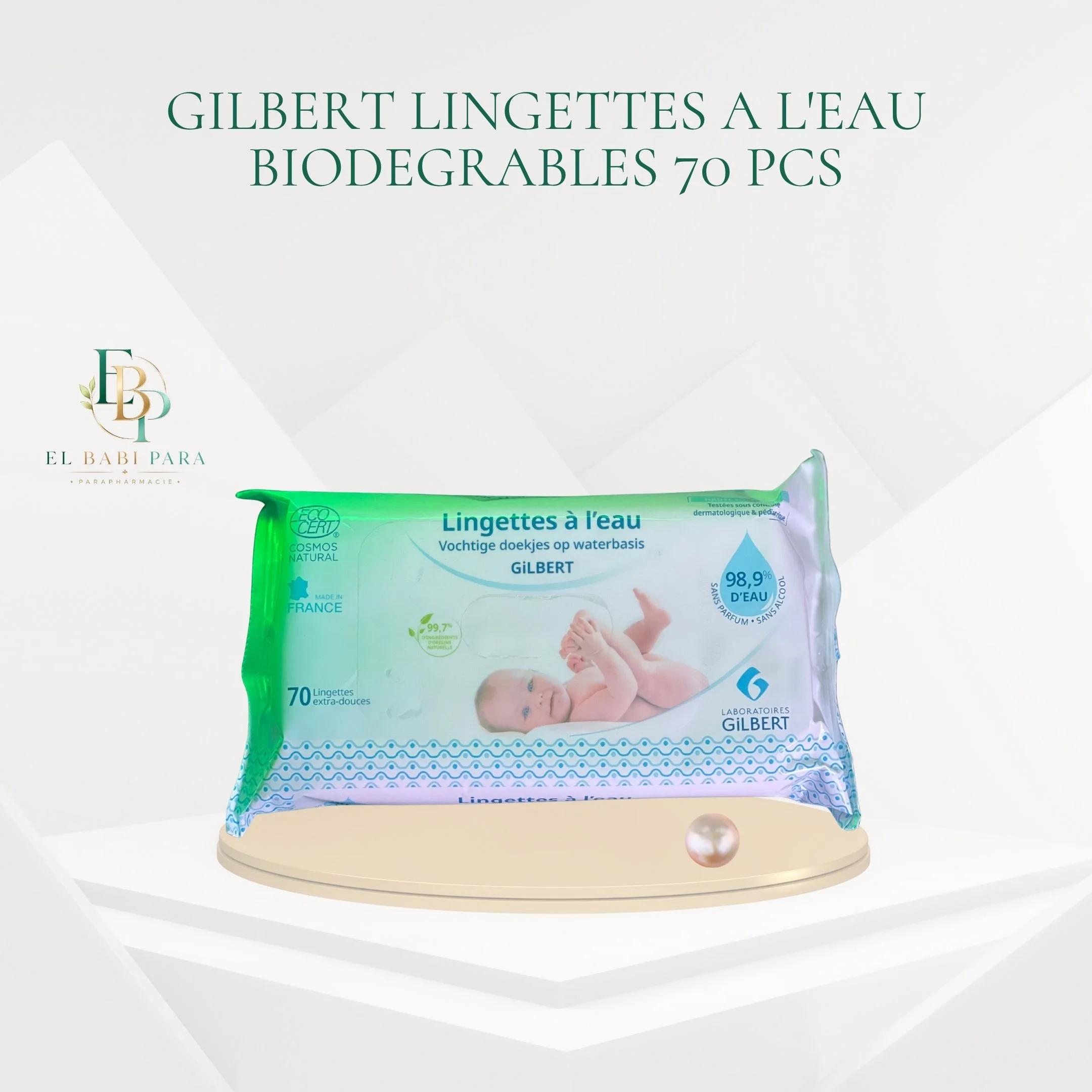 GILBERT LINGETTES A L'EAU BIODEGRABLES 70 PCS