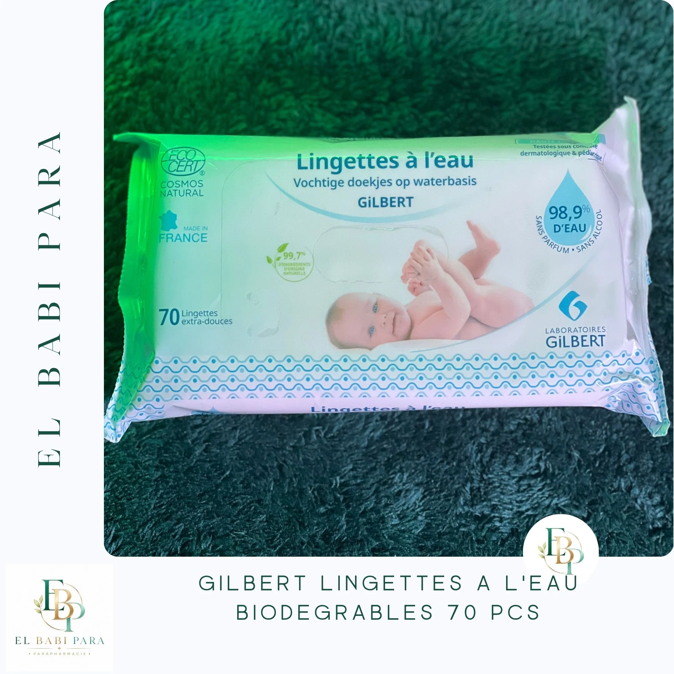 GILBERT LINGETTES A L'EAU BIODEGRABLES 70 PCS