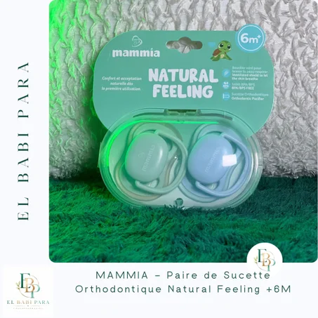 MAMMIA – Paire de Sucette Orthodontique Natural Feeling +6M