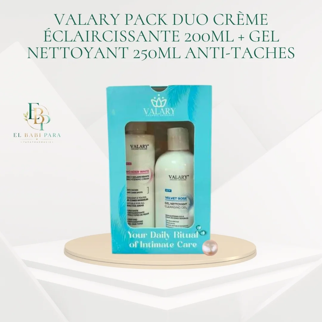VALARY Pack Duo Crème Éclaircissante 200ml + Gel Nettoyant 250ml Anti-Taches