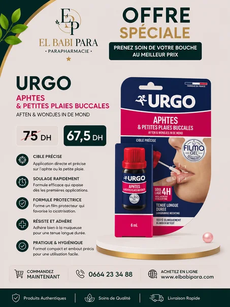 URGO APHTES & PETITES PLAIES BUCCALES AFTEN & WONDJES IN DE MOND