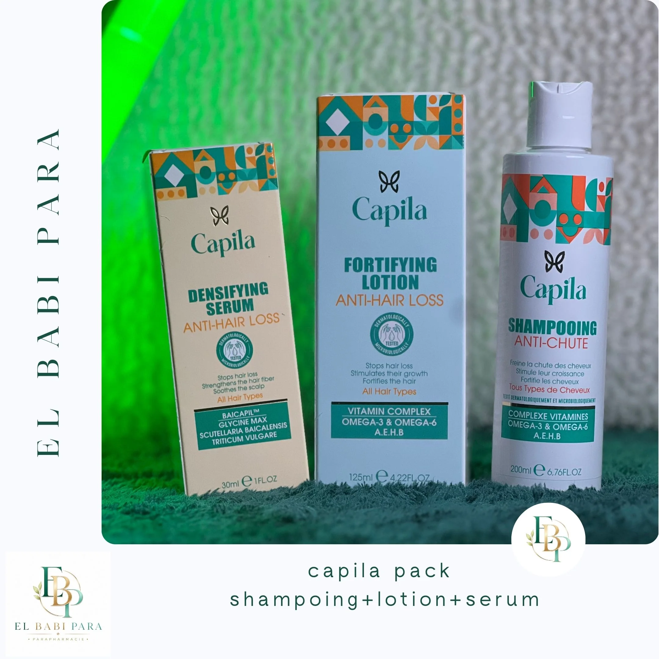 capila pack  shampoing+lotion+serum