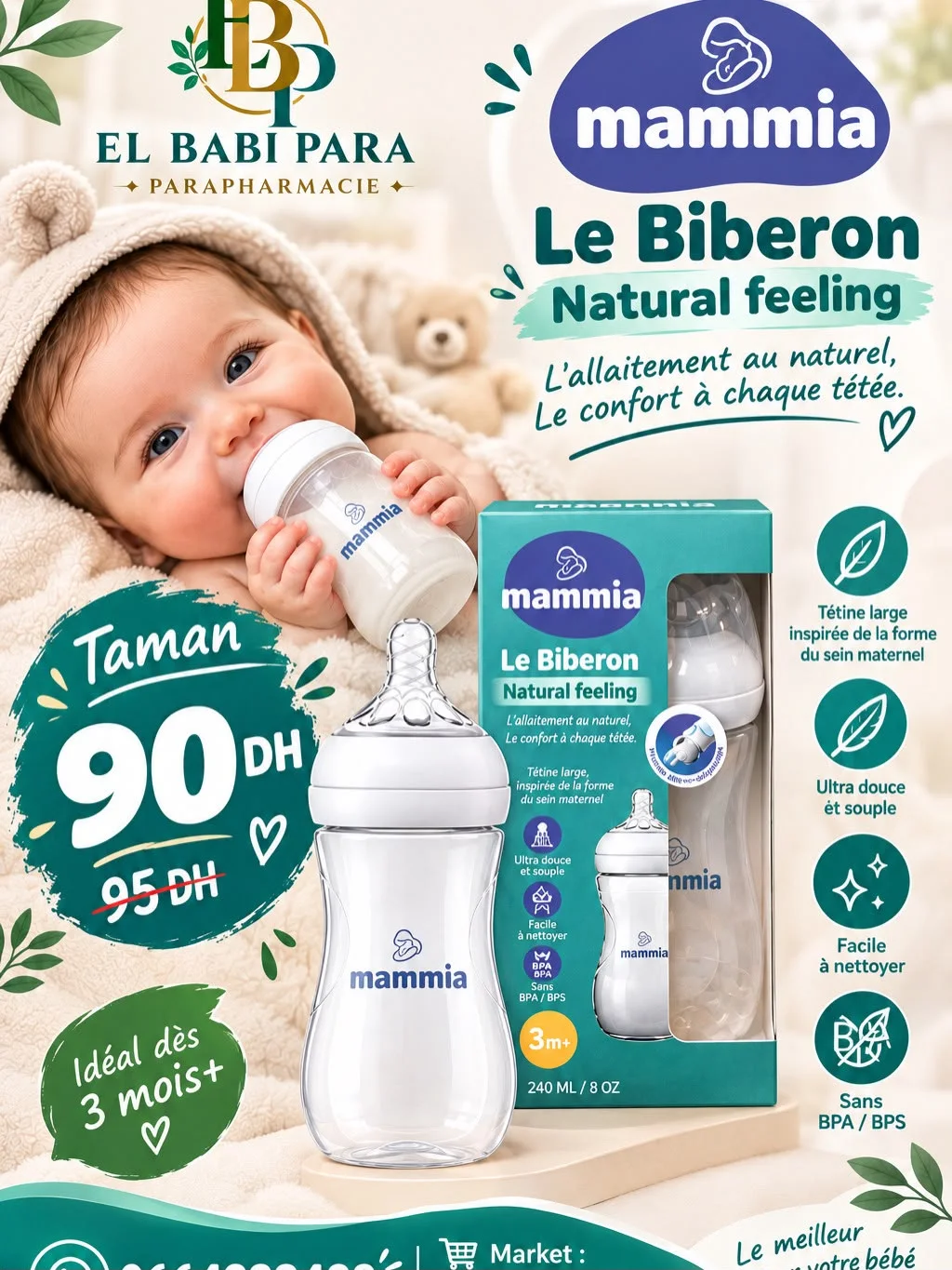 Le Biberon Natural feeling L'allaitement au naturel, Le confort à chaque tétée