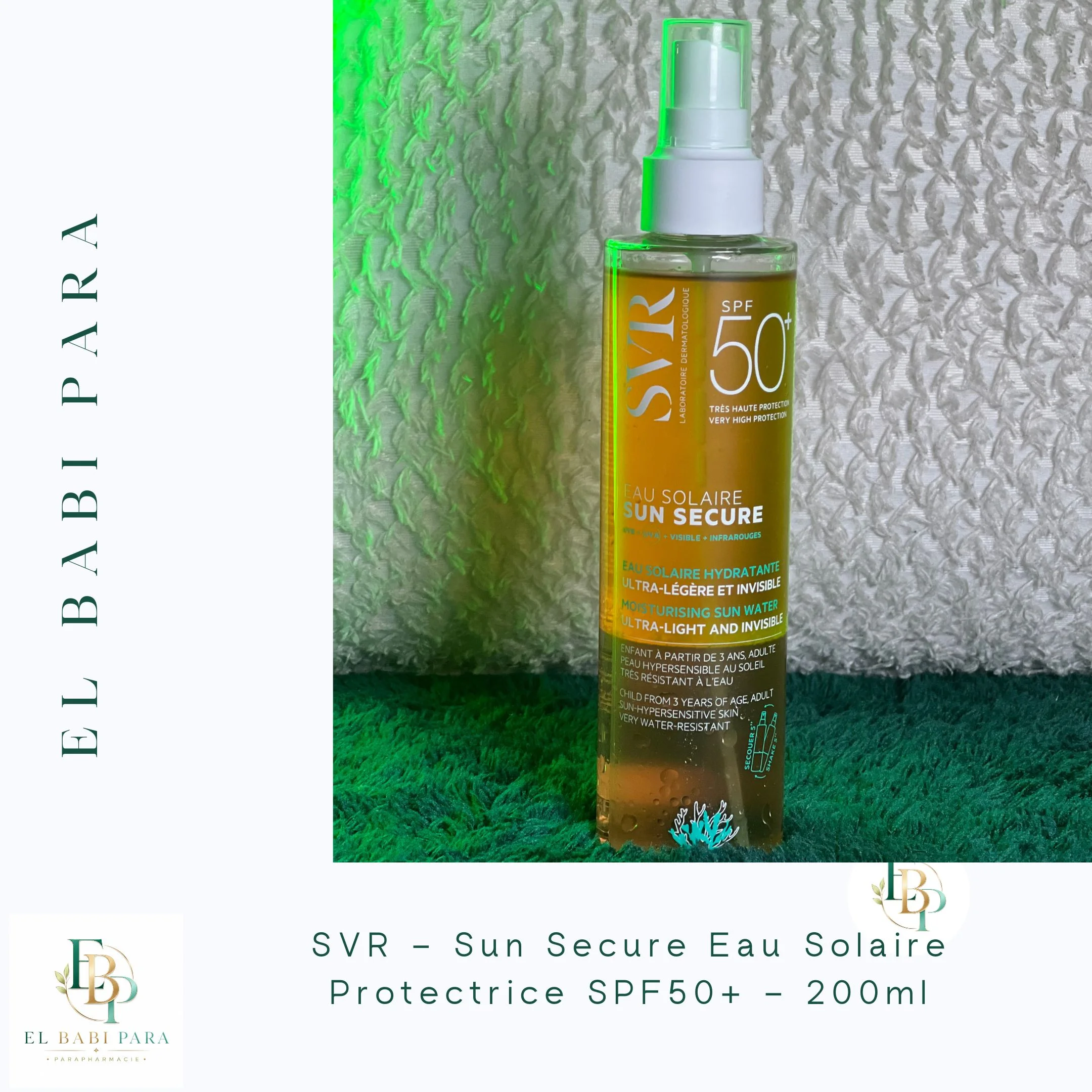 SVR – Sun Secure Eau Solaire Protectrice SPF50+ – 200ml