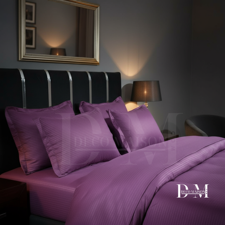 House de couette 6 pièces a rayures