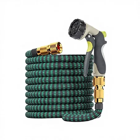 Tuyau d’Arrosage Extensible Haute Pression avec Pistolet Multi-Jets