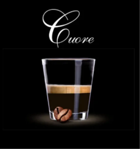 Cuore (décaféiné)  50 % arabica – 50 % robusta