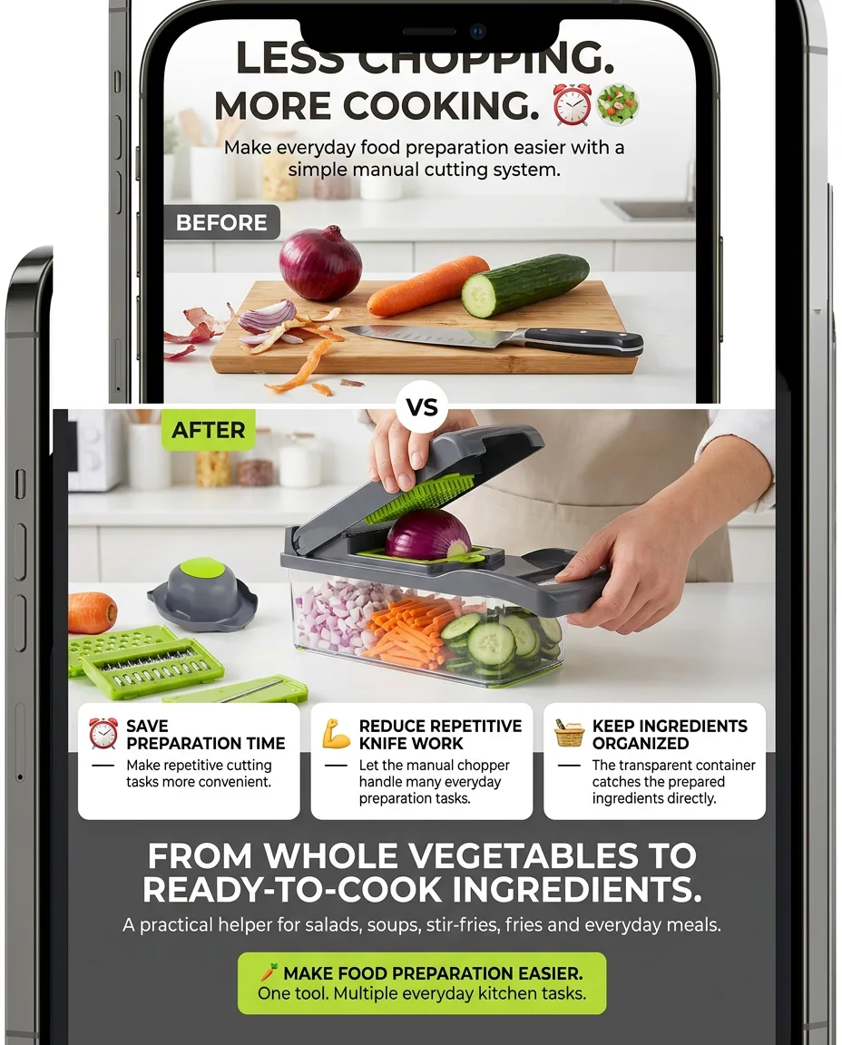 14-in-1 Multifunctional Vegetable Chopper – Chop, Slice & Dice Instantly!