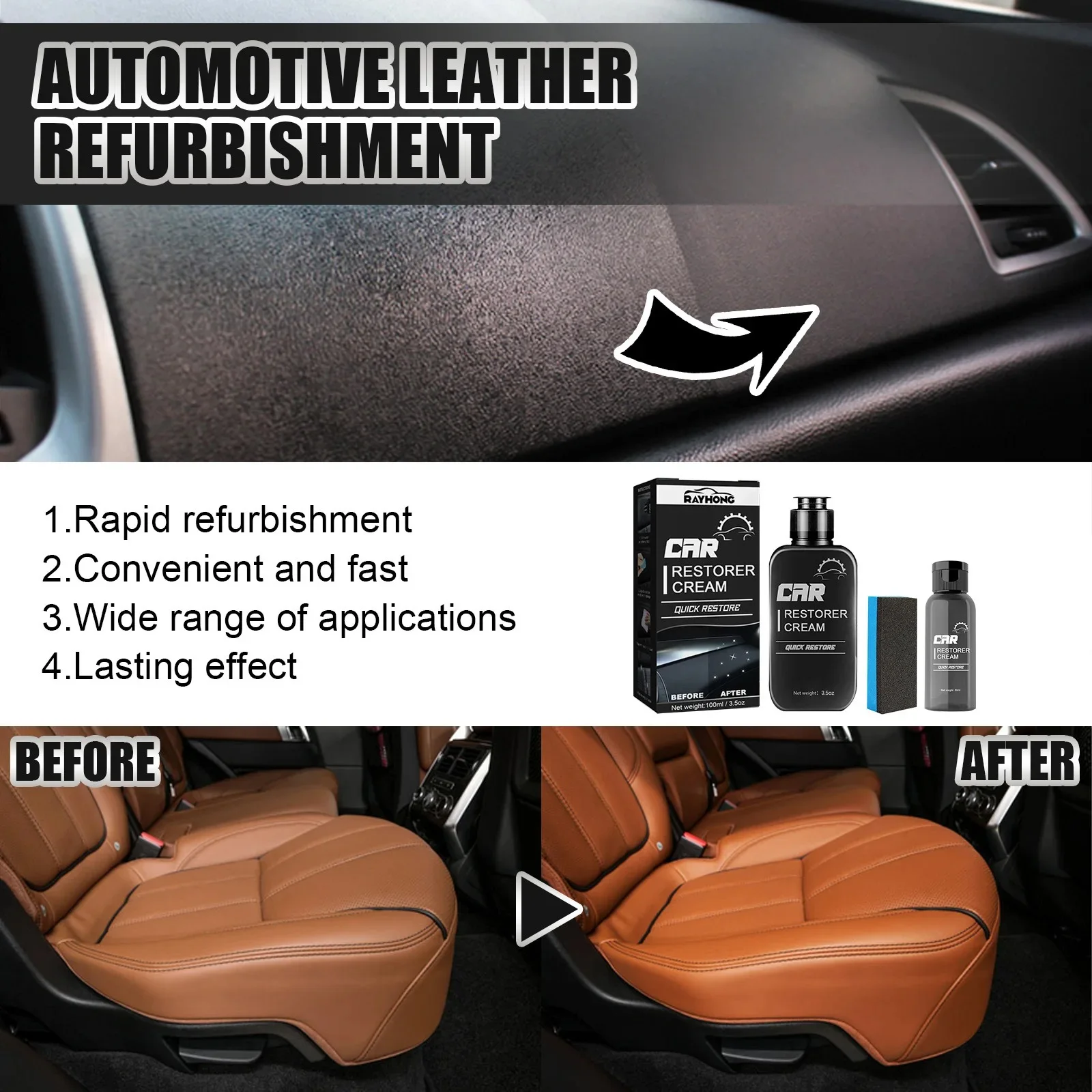 🚗✨ Car Interior Refurbishing Spray – Kung’arisha & Kulinda Dashboard, Leather & Plastic | 100ml 🌟🧼
