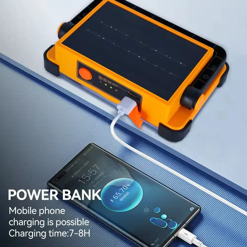 Super Bright Solar LED Searchlight – No Electricity Needed! Rechargeable & Portable