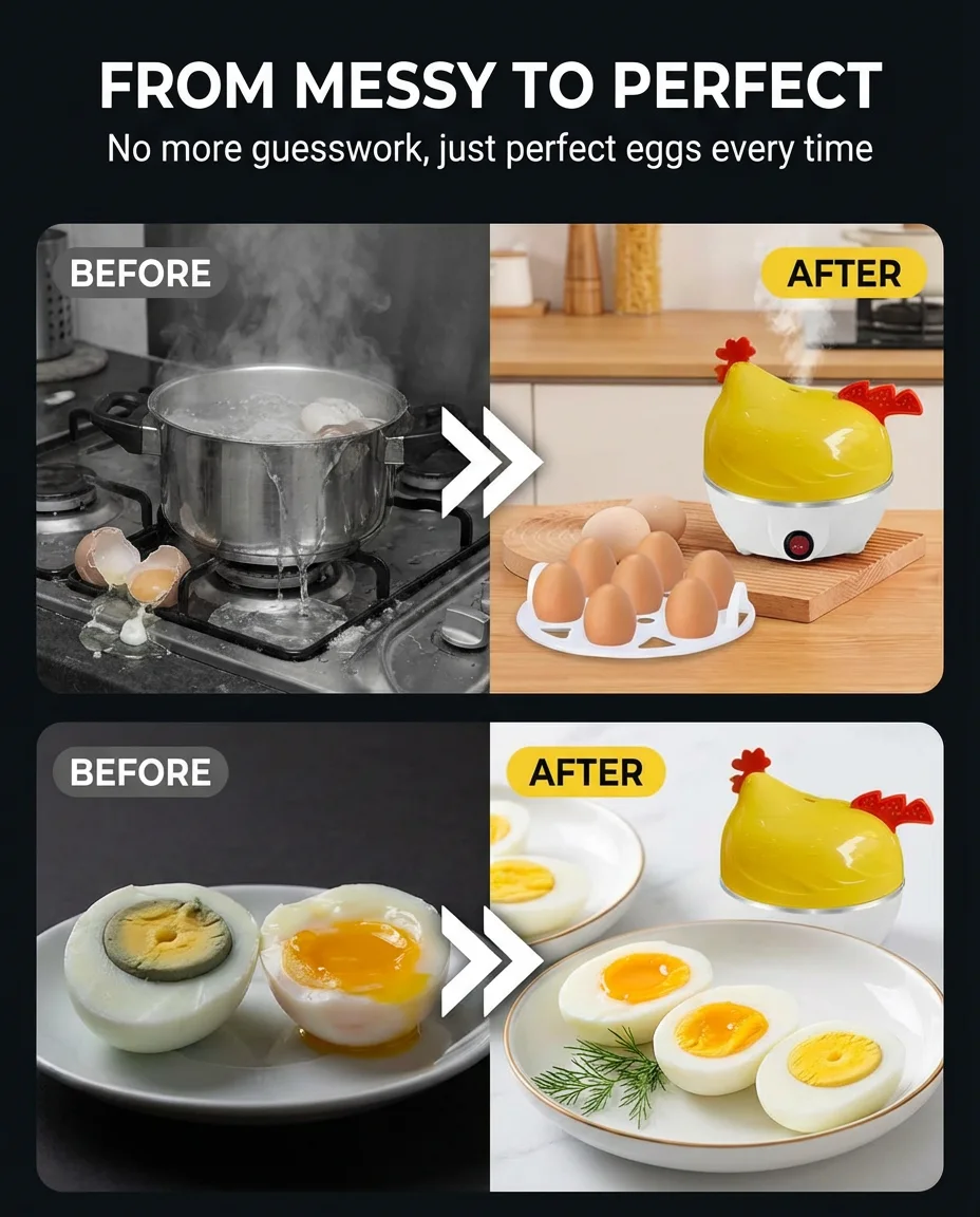 Automatic Chicken Egg Steamer Cooker