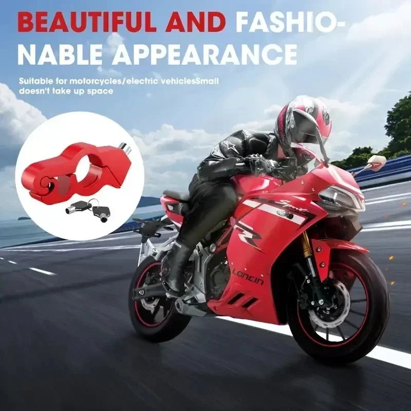 Motorcycle Handlebar Brake Lock – Anti-Theft Security Device with Keys