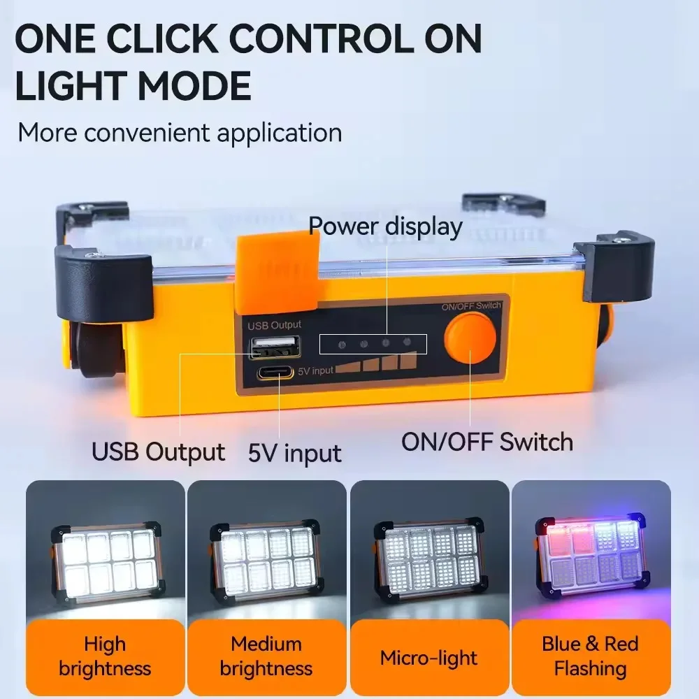 Super Bright Solar LED Searchlight – No Electricity Needed! Rechargeable & Portable
