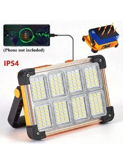 Super Bright Solar LED Searchlight – No Electricity Needed! Rechargeable & Portable