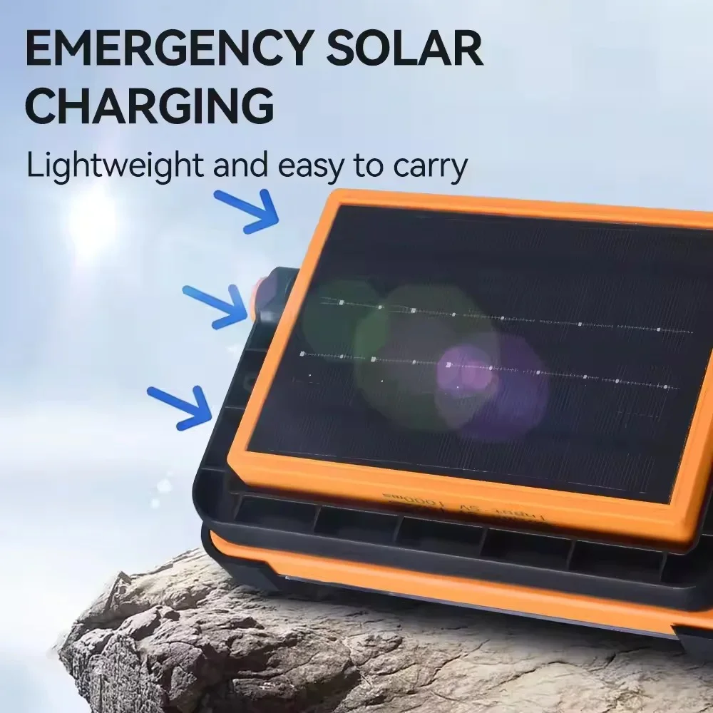 Super Bright Solar LED Searchlight – No Electricity Needed! Rechargeable & Portable