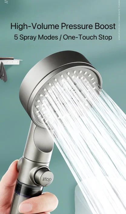 5-Mode High Pressure Filter Shower Head with Water Purifier