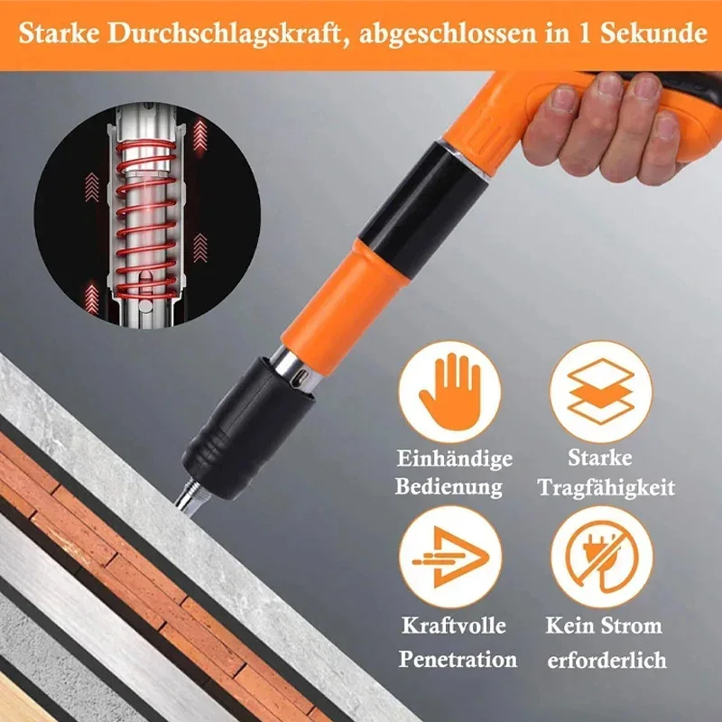 Heavy-Duty Nail Shooting Machine (Manual Steel Nail Gun)