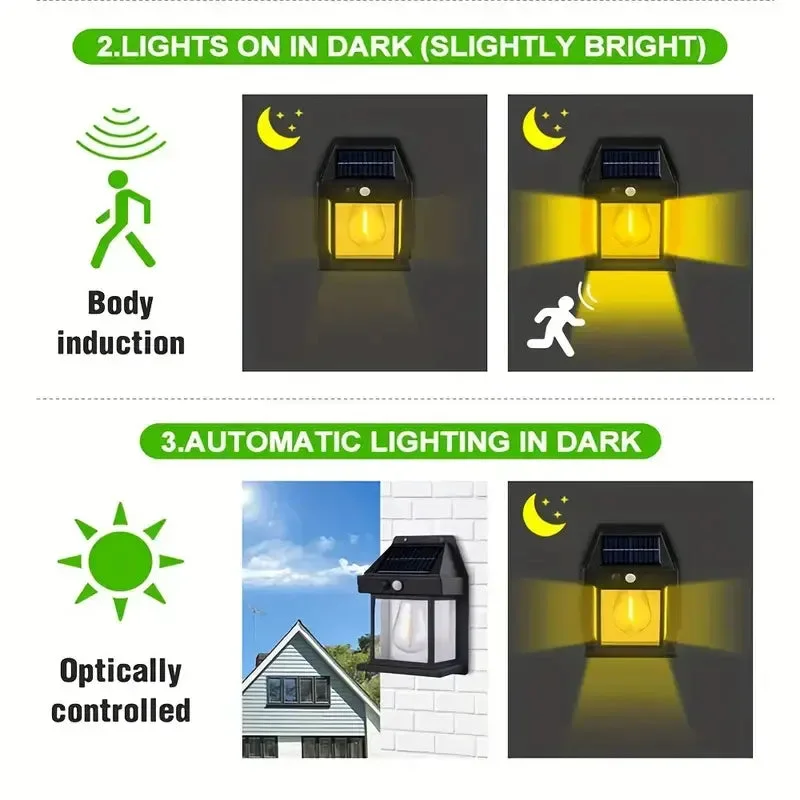 Solar Wall Light with Motion Sensor β No Wires Needed!