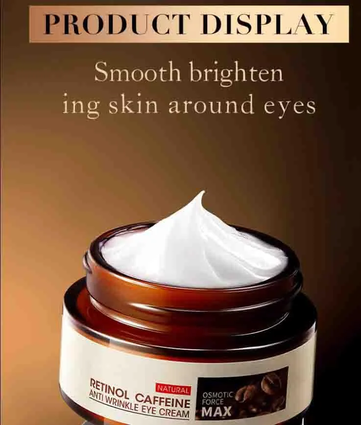 Retinol Caffeine Anti-Wrinkle Eye Cream- Anti-Aging Eye Cream for Dark Circles & Puffiness