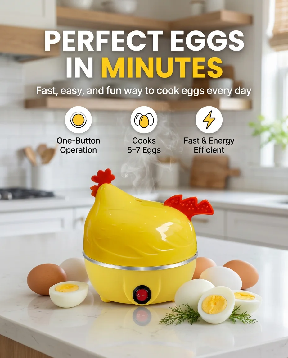 Automatic Chicken Egg Steamer Cooker