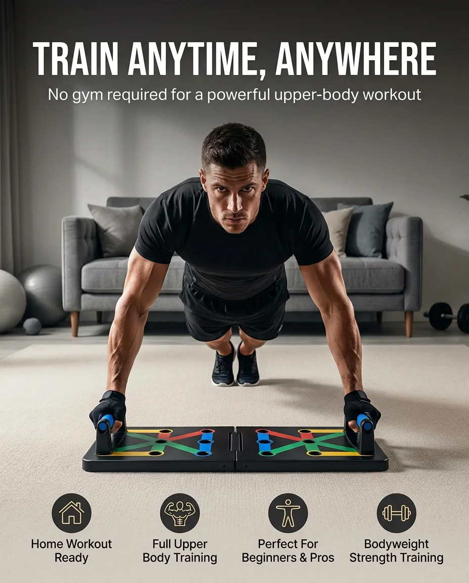 Multi-Function Push-Up Board | Chest, Shoulders, Triceps & Back Trainer