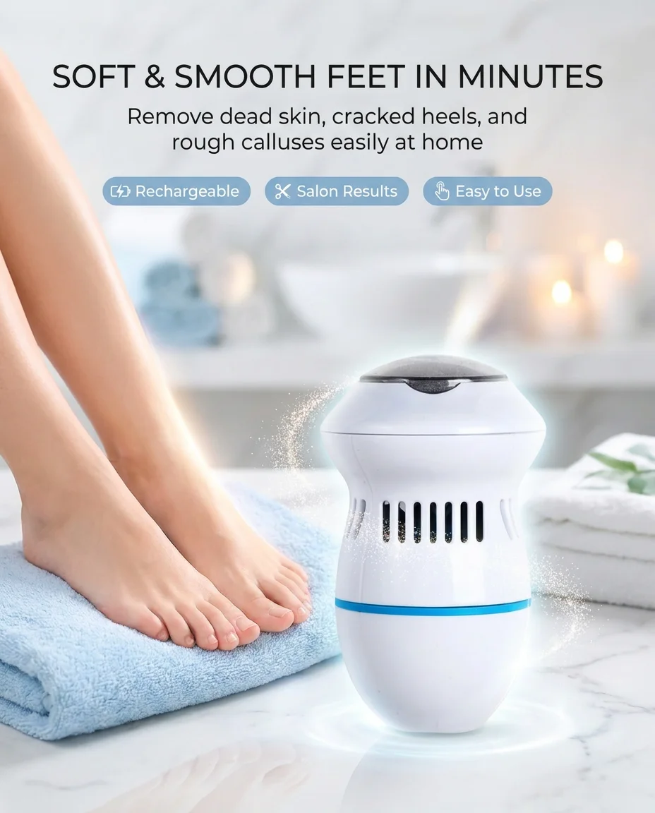 Rechargeable Electric Foot Callus Remover – Remove Cracked Heels & Dead Skin Fast